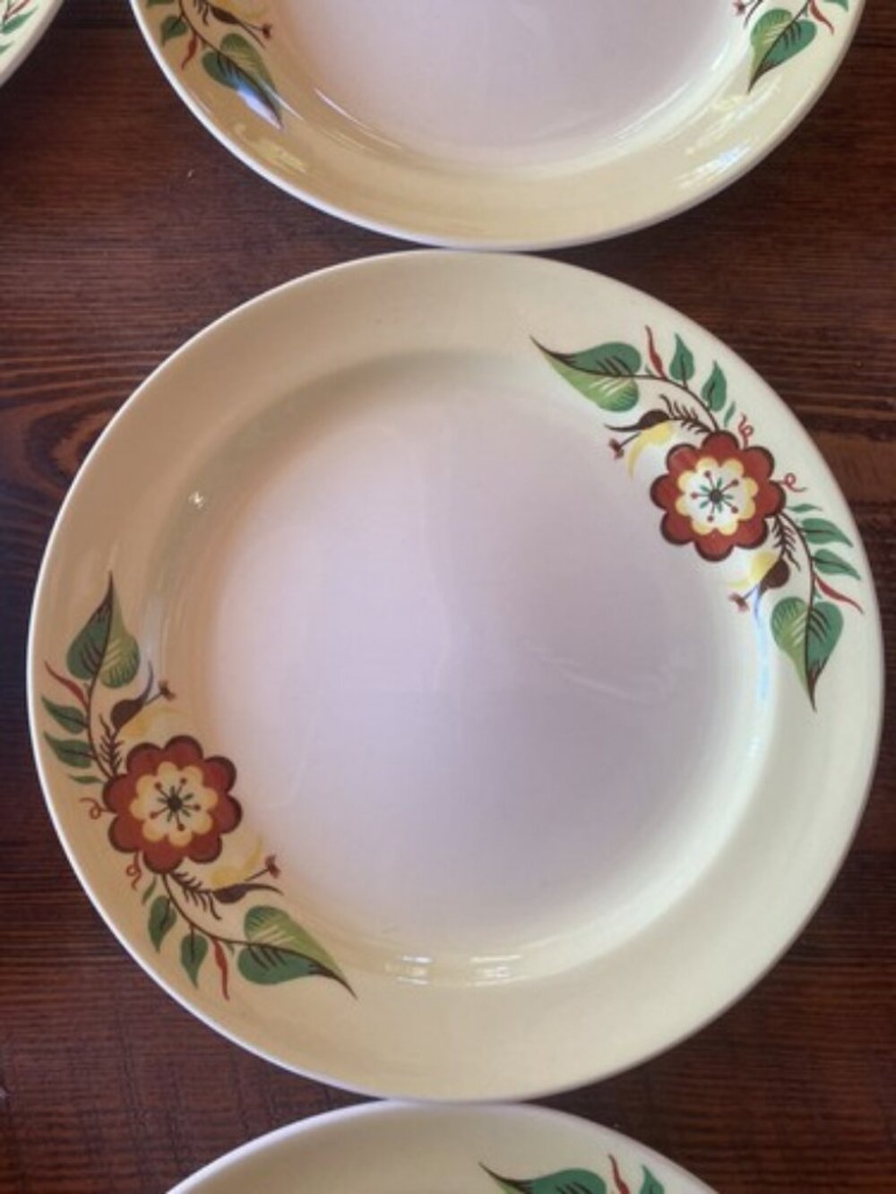 6 Plate Taylor Smith Taylor Swiss Provincial 7 1/4” Yellow Antique 1952 Plates - Picture 6 of 16